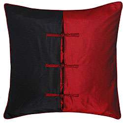 Chinese Ties Black/ Red Pillow Sham  