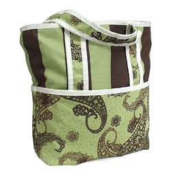 Hoohobbers Cocoa Green Tote Diaper Bag  