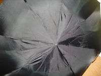 Vintage Black Umbrella Compact Leather Handle  