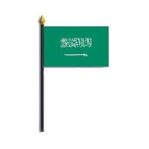  Saudi Arabia Flag Rayon On Staff 4 in. x 6 in.
