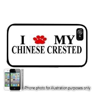  Chinese Crested Paw Love Dog Apple iPhone 4 4S Case Cover 