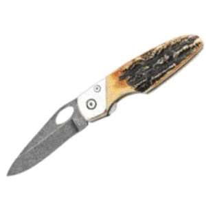 Bear & Son Cutlery 504D Damascus Blade Sideliner Linerlock Knife with 