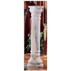  Large White Solid Marble Column