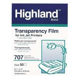  Clear transparency film for ink jet printers, 8 1/2 x 11 