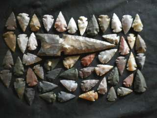   LOT SPEARHEAD HUGE COLLECTION FLINT STONE BOW ARROW PROJECTILE POINTS