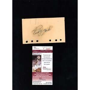  Rudy York 1945 Tigers Red Sox signed autograph GPC JSA 