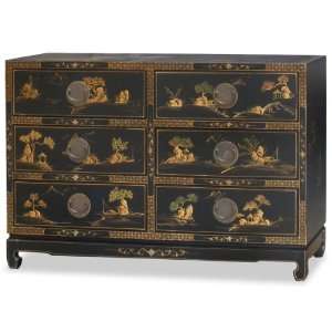  Chinoiserie Scenery Design Chest of Drawers