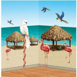  Insta Theme Tiki Huts and Tropical Bird Scenes Toys 
