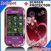 Samsung Trender M380 Sprint Purple Rubberized Hard Case Cover +Screen 
