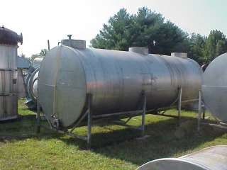   Stainless Steel Storage Water tank Horizontal on Cradle in NJ  