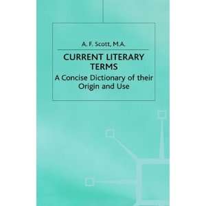  Current Literary Terms (9780333035665) Scott Books