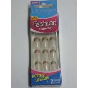   Fashion Express Medium Length Gold Glitter with Tiger Stripes Beauty