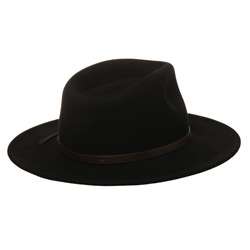 Scalo Mens Classico Wide Brim Fedora Hat  