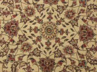   Handmade Round Oriental Rug Wool & Silk Tabriz Rug Must See  