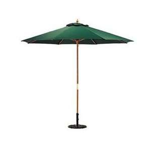  10 Foot Wood Market Umbrella Green Outdoor Umbrellas 