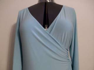 Sexy Blue MIDNIGHT VELVET Spandex Blend Wrap Dress  2X  