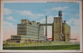 1940 Postcard General Foods Building Kankakee, Illinois  