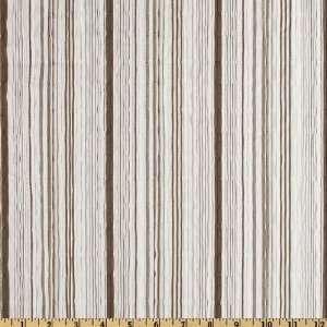  42 Wide Smocked Shirting Stripe Brown/White/Grey Fabric 