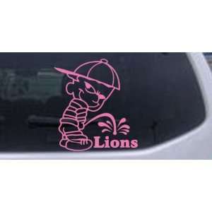  Pee On Lions Car Window Wall Laptop Decal Sticker    Pink 
