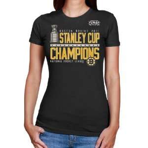 Reebok Boston Bruins 2011 NHL Stanley Cup Champions Ladies Genuine T 