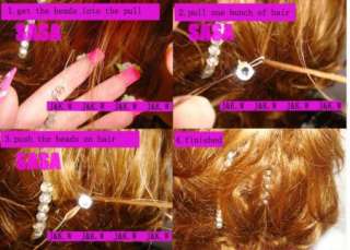 hair extension bead accessories shinning rhinestone crystal beads 12 