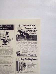 1960 Gravely Tractors Lawn Mower Magazine Print Advertisement Page 