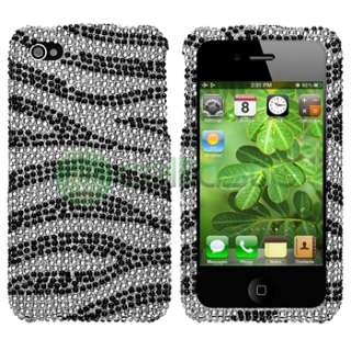   Bling Diamond Case+2x Privacy Shield For iPhone 4 s 4s 4G Gen  