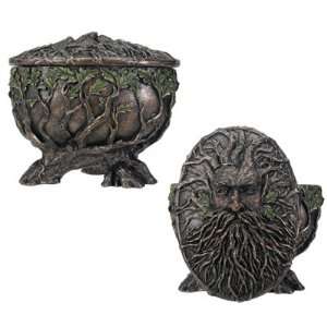 Greenman Jewelry Box   Spring   Cold Cast Resin   4.0 Height  