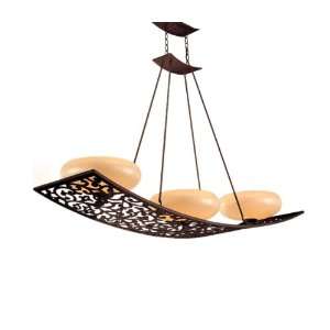   Tahitian Bronze Energy Star Island Light with French Ice Glass 85 53 F
