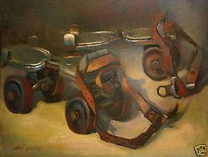 Roller skates 16x20 Oil canvas HALL GROAT II  