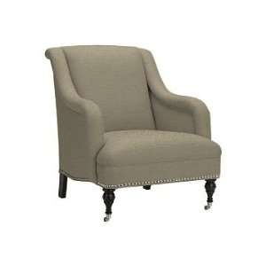   Simone Chair, Classic Linen, Flax, Polished Nickel