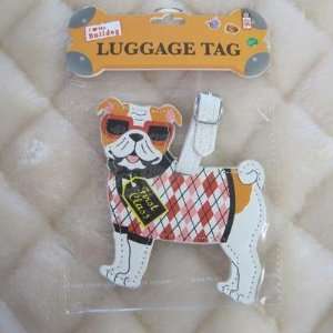  Luggage Tag I Love My Bulldog  Pet Supplies