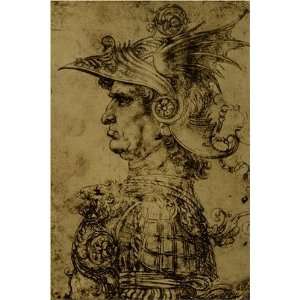  Un Condottiero by Leonardo da Vinci, 17 x 20 Fine Art 