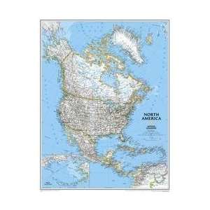  North America Political Continent Wall Map   23x30 