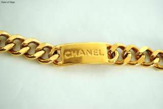 Authentic CHANEL CC Gold Tone Medallion Chain Belt  