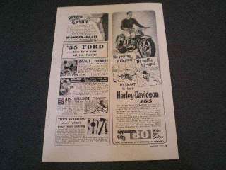 1955 Harley Davidson Motorcycles Ad 165 Motorcycle  