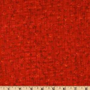  45 Wide Meadowbrook Flannel Wagon Red Fabric By The Yard 