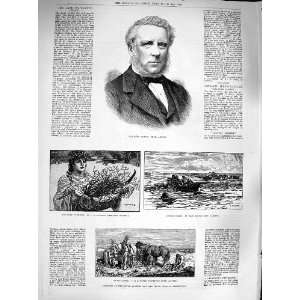   1883 SAMUEL READ ARTIST MISTLETOE LOBSTER FISHERS FARM