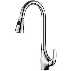 Kraus Single Lever Pull out Sprayer Chrome Kitchen Faucet   