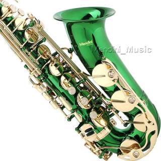 NEW GREEN LACQUER BRASS ALTO SAXOPHONE OUTFIT+$39GIFT  