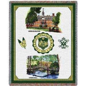 William & Mary Collage Throw   70 x 54 Blanket/Throw   William & Mary 