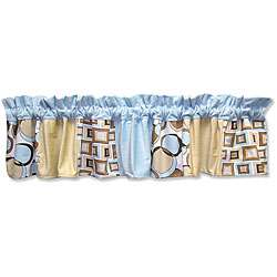Trend Lab Geo Teal and Brown Window Valance  