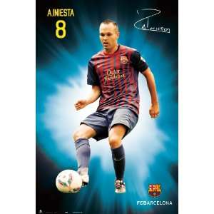  Football Posters Barcelona   Iniesta 11/12   35.7x23.8 