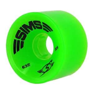 SIMS Street Comp Green Skate Wheels 63mm  Sports 