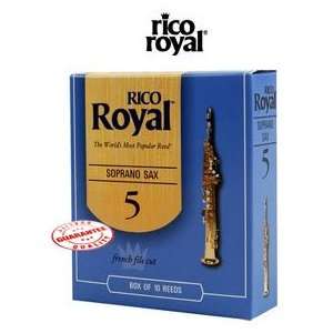  RICO ROYAL SOPRANO SAXOPHONE REEDS BOX OF 10   3 Size 