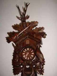   German 2 Weight original Black Forest wall clock Cuckoo Clock 8 day