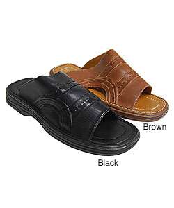 BT Mens Slide Style Faux Leather Sandals  