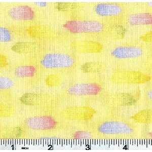  45 Wide Bee Happy Brush Stroke Yellow Fabric By The Yard 