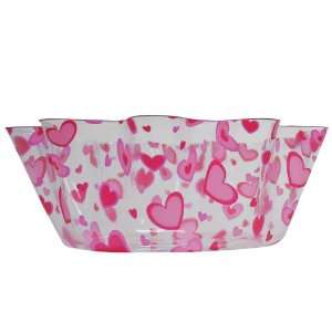   By Creative Converting Plastic Heart Fluted Bowl (8) 