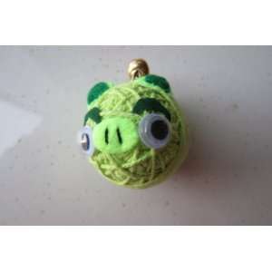  Green Pig Angry Birds Voodoo String Doll Keychain 